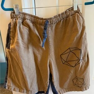 Brown Athletic Shorts with Lightweight Fabric